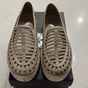 Vince Camuto Beige Woven Men's Slip-Ons